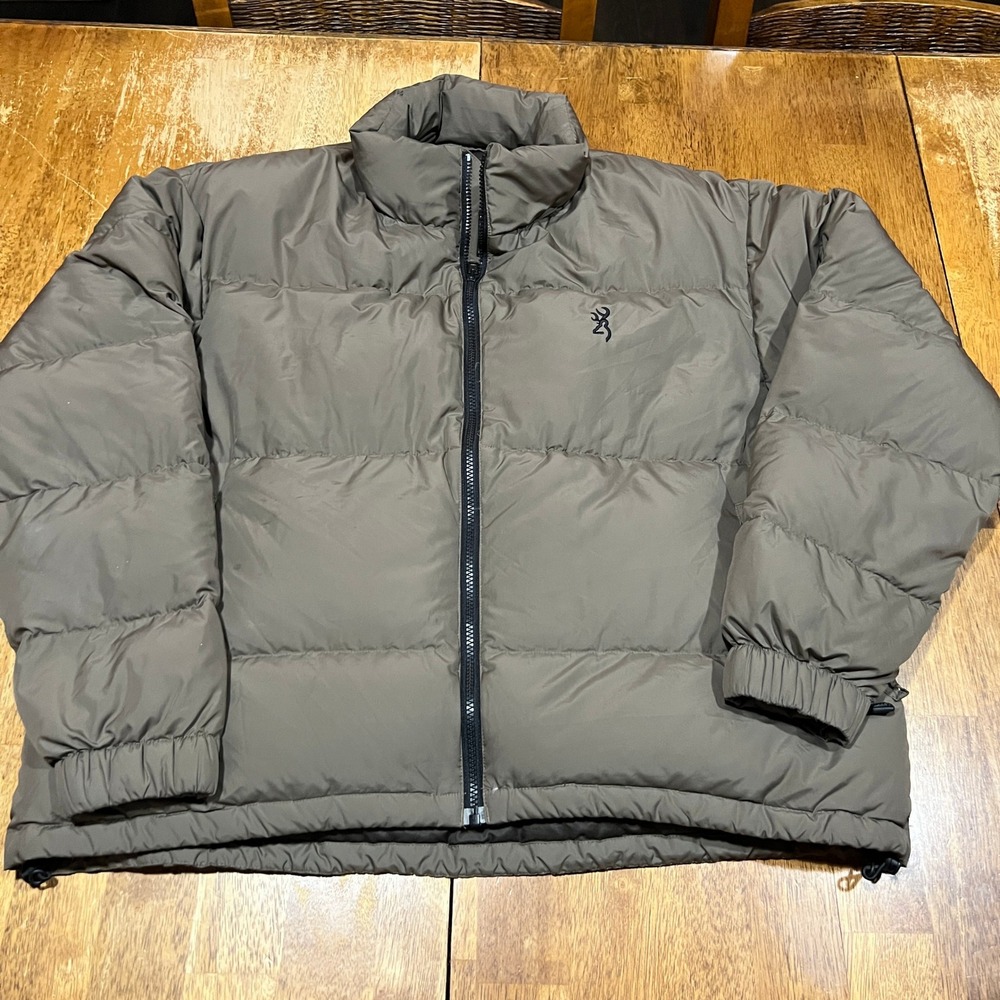 Browning Jacket Brown Coat Mens XL Goose Down Arctic Puffer Xchange System Warm